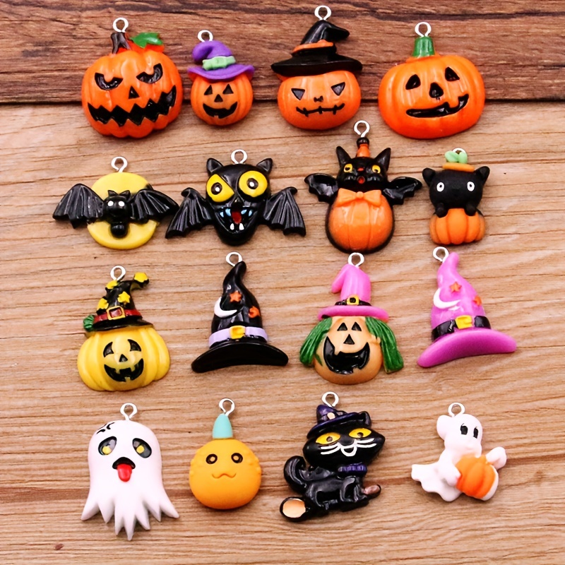 10pcs Cute Halloween Cat Charms DIY Jewelry Making Animal Charms Pendants  For Necklace Earrings Accessories