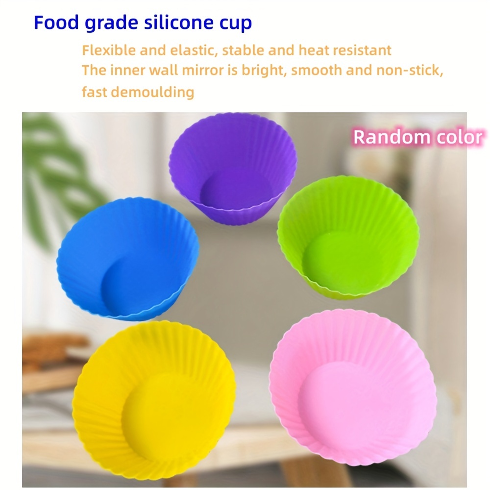 Silicone Baking Cups, Reusable Cupcake Liners, Home Cake Molds, Standard  Size Muffin Liners, Dishwasher Safe, Baking Tools, Kitchen Gadgets, Kitchen  Accessories - Temu