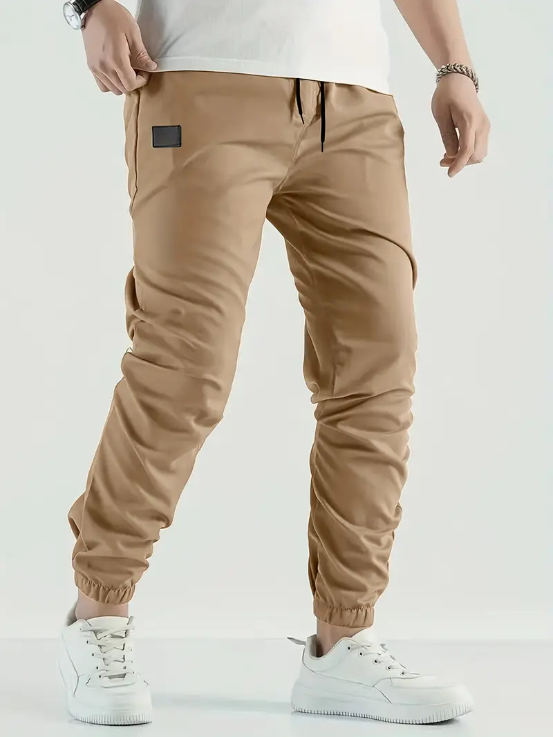 Solid Color Men's Cargo Pants, Loose Casual Outdoor Joggers Pants, Men's  Work Pants For Hiking Fishing Angling