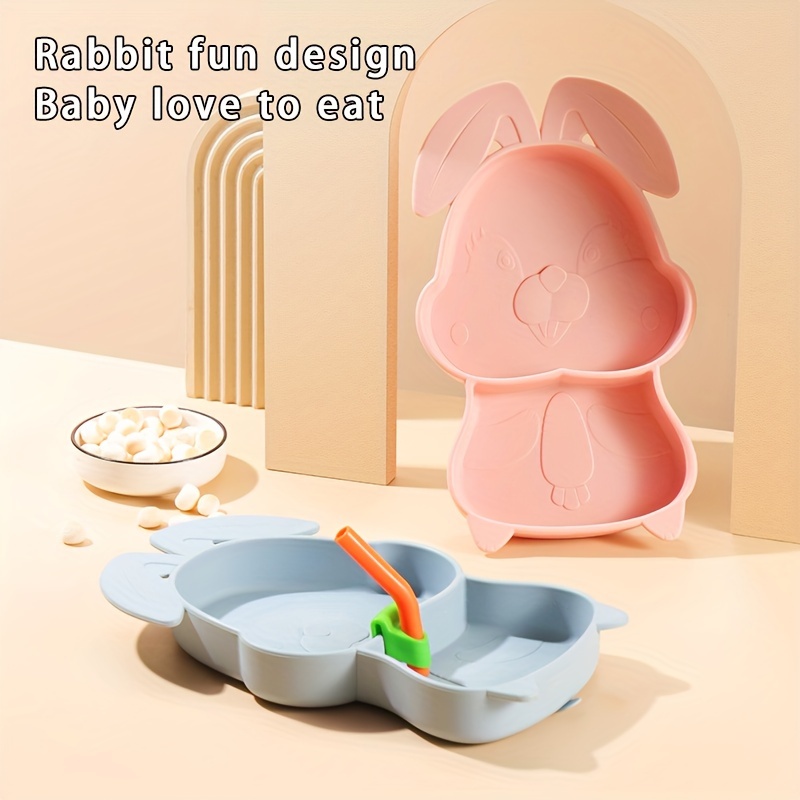 2Pcs/Set Infant Baby Cartoon Silicone Spork Learning Food Eating