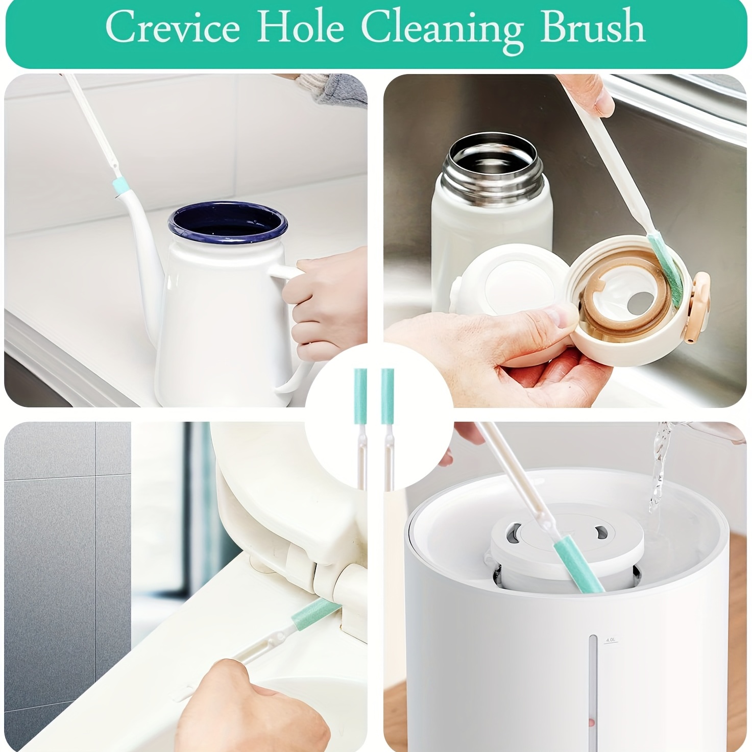 8PCS SMALL CREVICE Cleaning Brushes For Toilet Corner Door Tiny