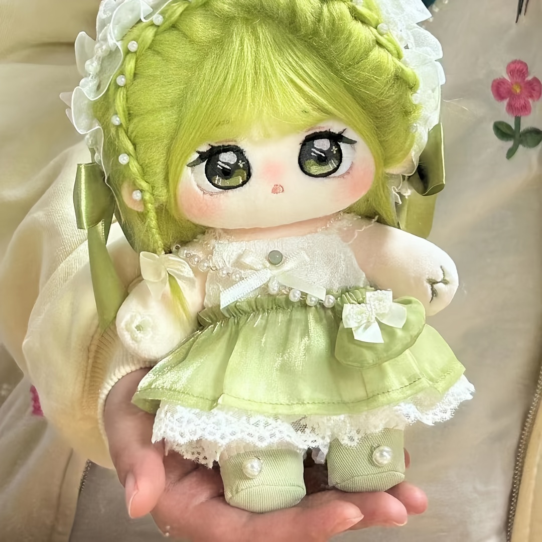 green curly doll adorable anime inspired toy - Temu