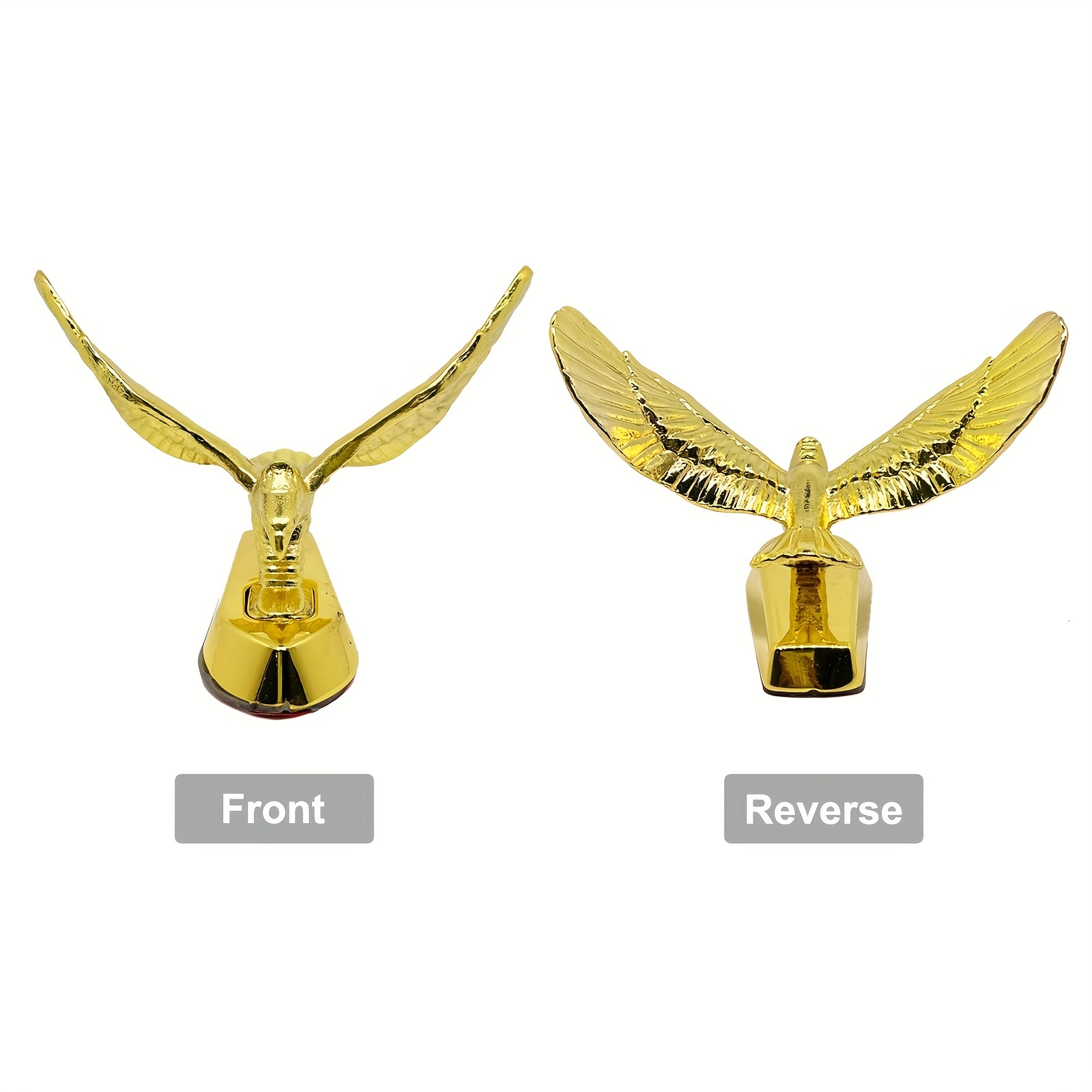 3D Metal Car Decals Flying Eagle Hood Ornament Sticker Birds Logo Fits Car  3D Stand Hood Bonnet Universal Emblem Badge Decal Sculpture Ornaments