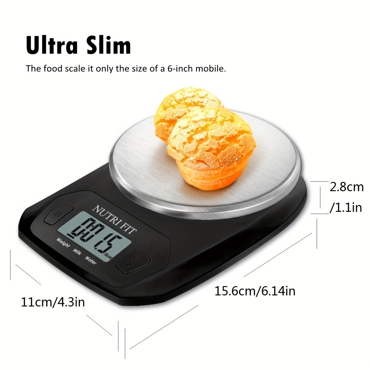 Digital Kitchen Scale Ultra Slim Food Scale Kitchen Weighing - Temu