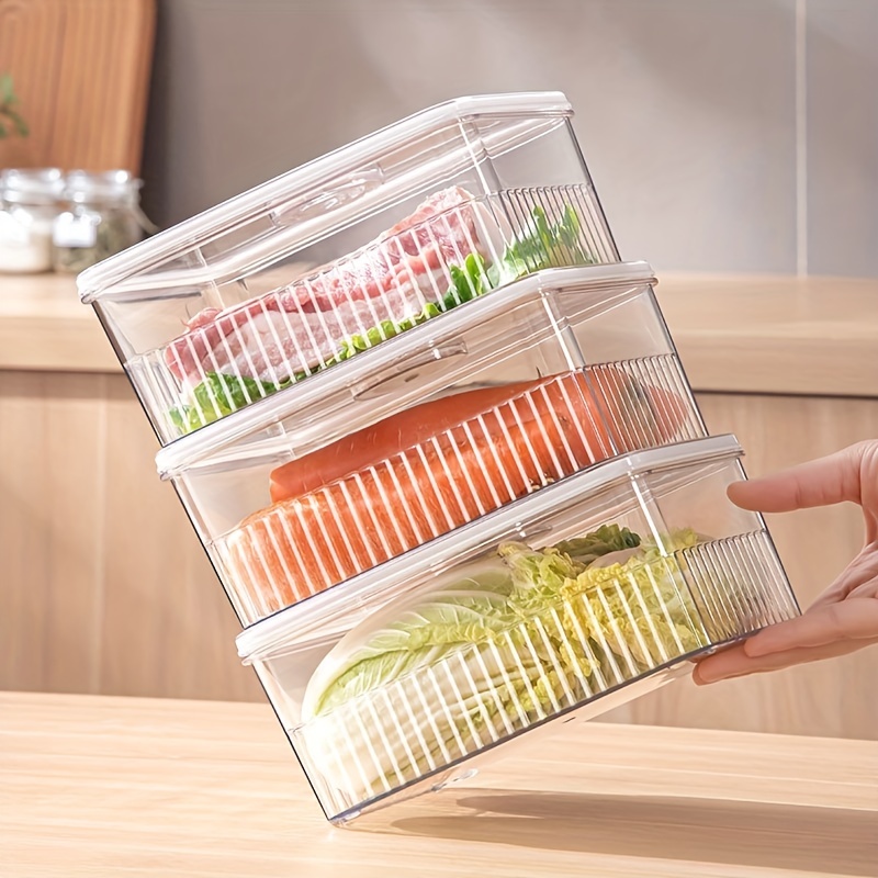 1pc Refrigerator Meat Storage Container Freezer Organizer Food