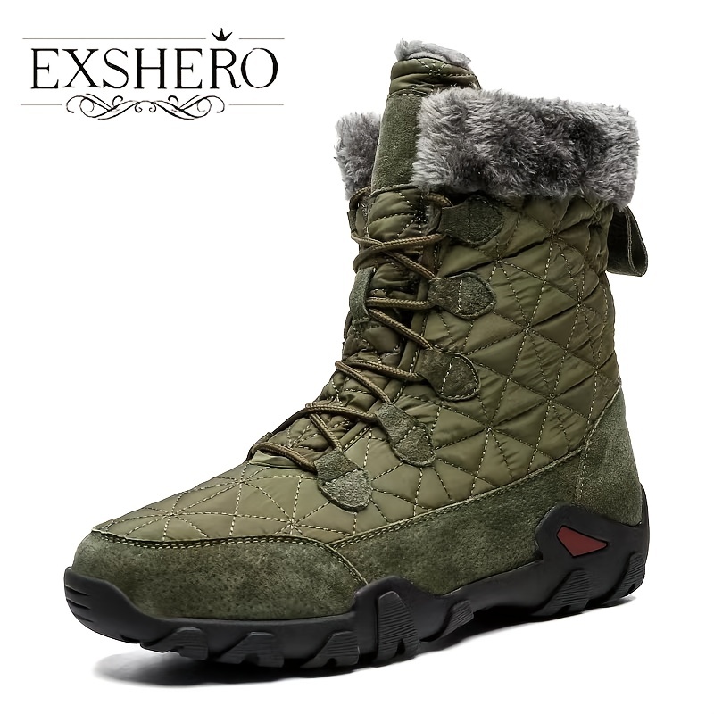 Mens Snow Boots Non Slip Insulated Warm Durable Outdoor Shoes For
