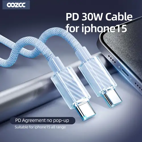 Câble Chargeur Pour IPHONE 15/15 Pro Max / 15 Plus 18 Watt USB