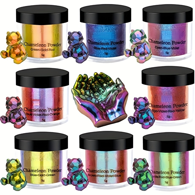  Chameleon Mica Powder, 10 Colors Epoxy Resin Pigment