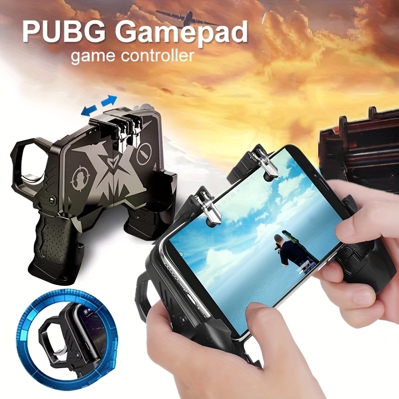 Controle pubg de metal para celular, joystick para pubg mobile, gamepad,  jogos de tiro, iphone, android