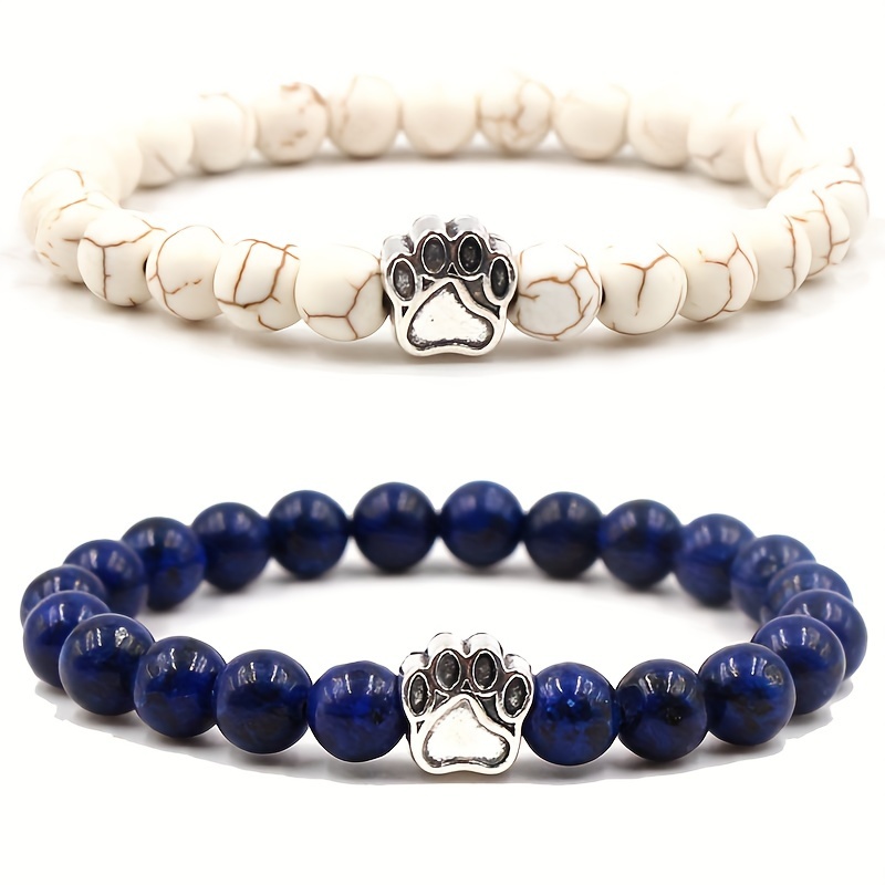 Paw print 2024 beaded bangle