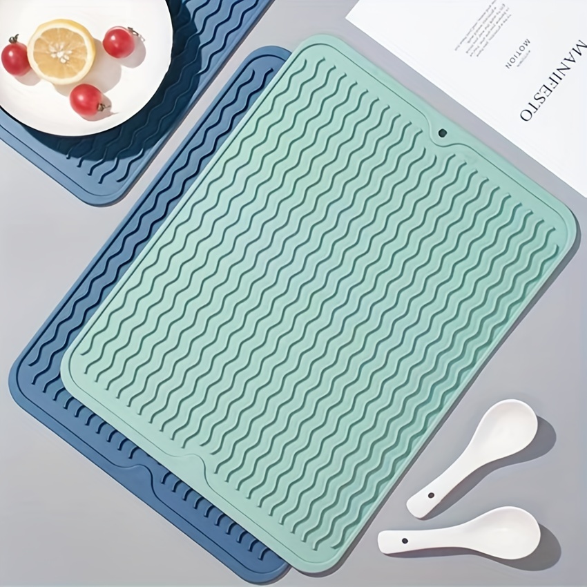 1pc Superfine Fiber Dish Drying Mat, Cup Coaster, Draining Mat For