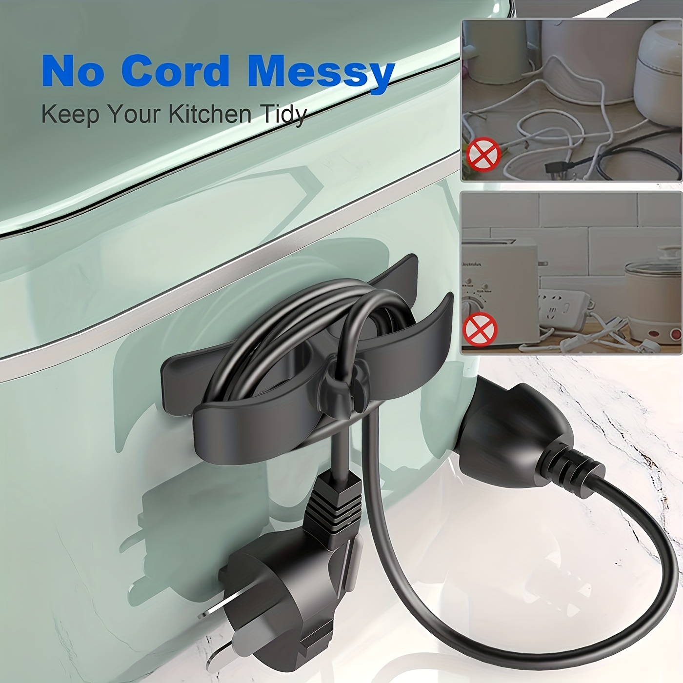 Cord Organizer for Kitchen Appliances, Tidy Wrap Cord Holder, Cord Wrap  Cord Holder Cable Organizer for Home Air Fryer, Toaster, Blender, Coffee  Maker