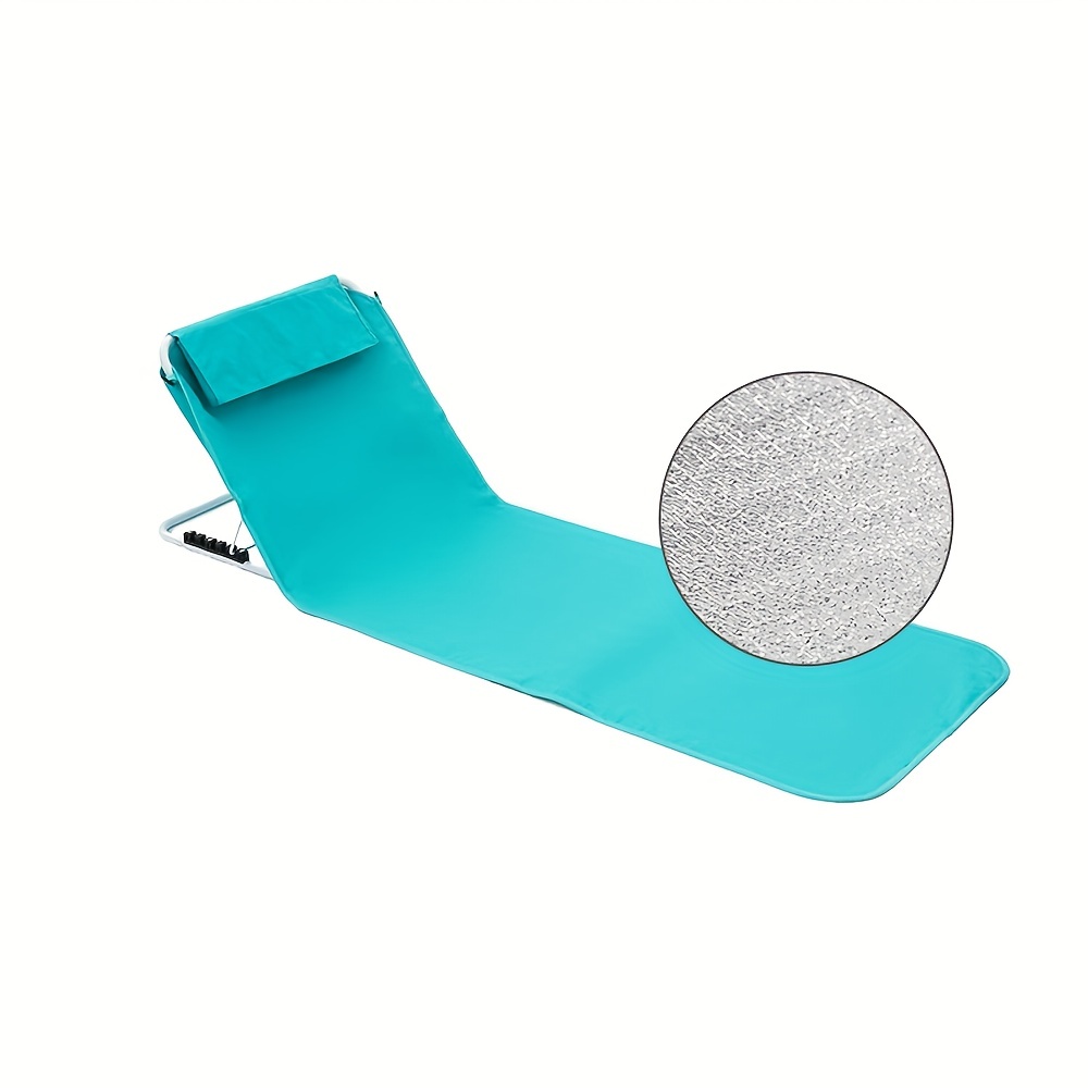  Silla reclinable, silla de playa plegable de tela y