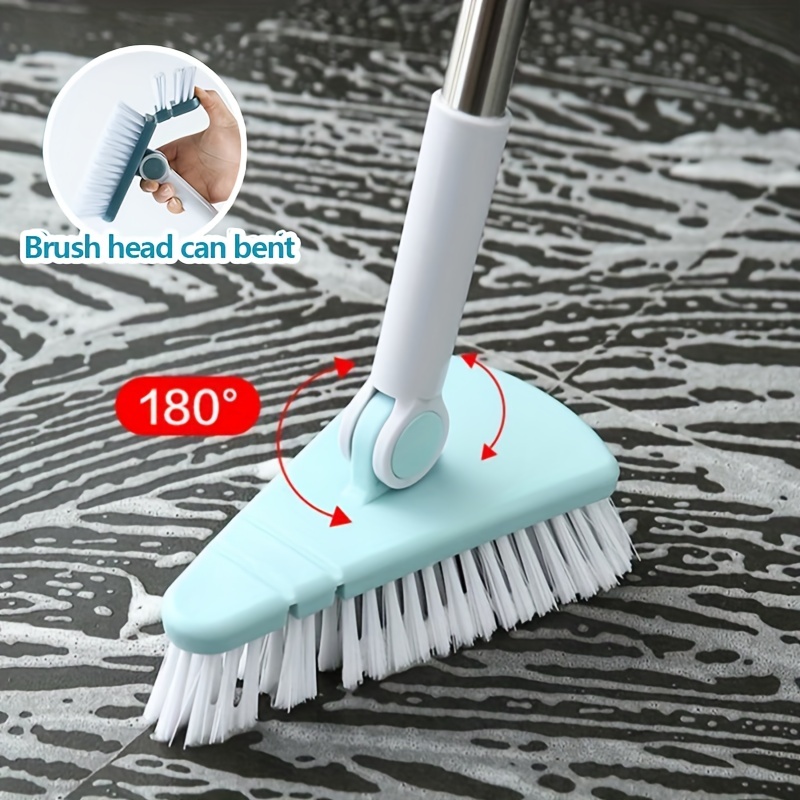 Floor Scrub Brush with Long Handle, Scrubber Brush for Bathroom