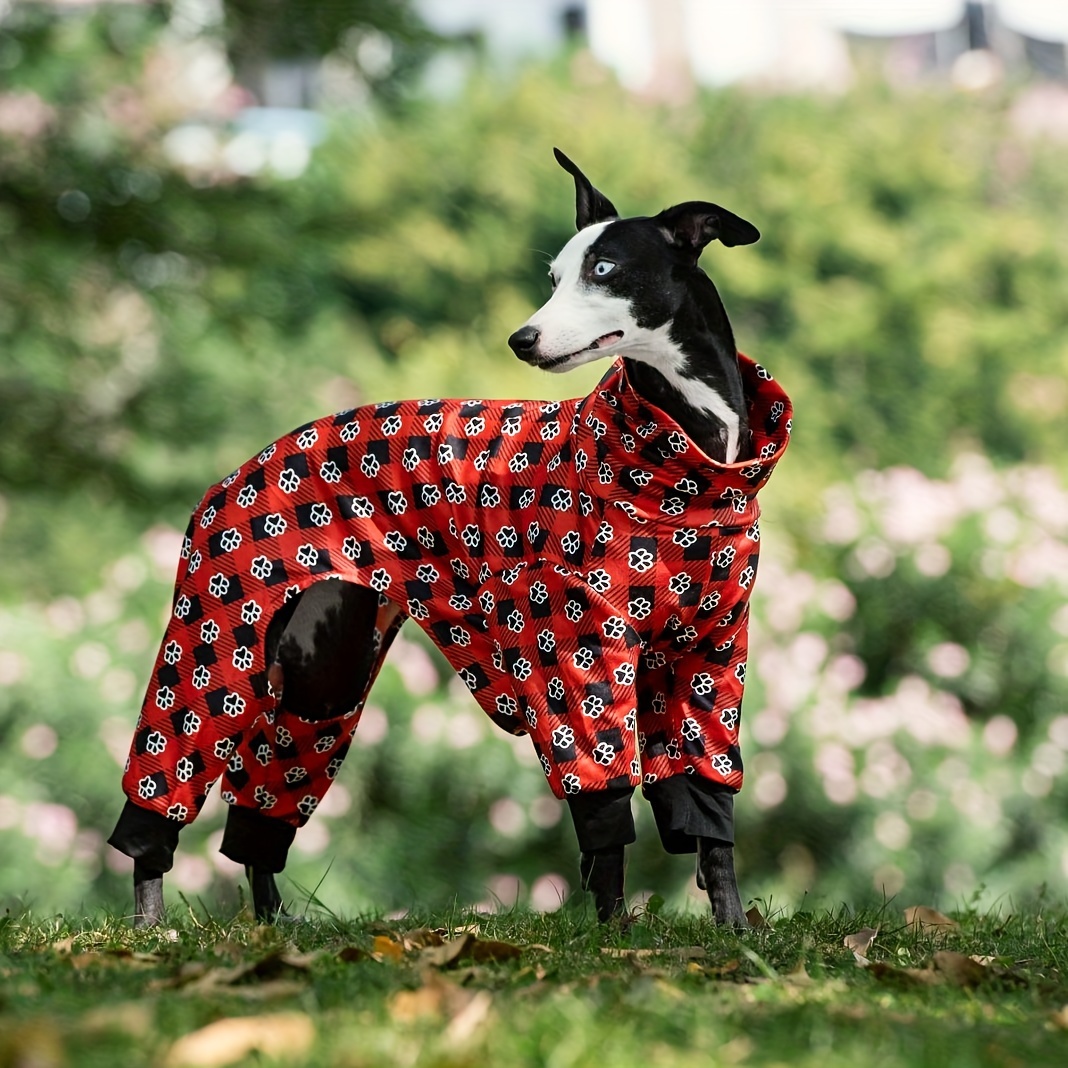 Dog Pajamas Medium Large Dog Paw Printed Greyhound Pajamas Jumpsuit  Bodysuit - Pet Supplies - Temu