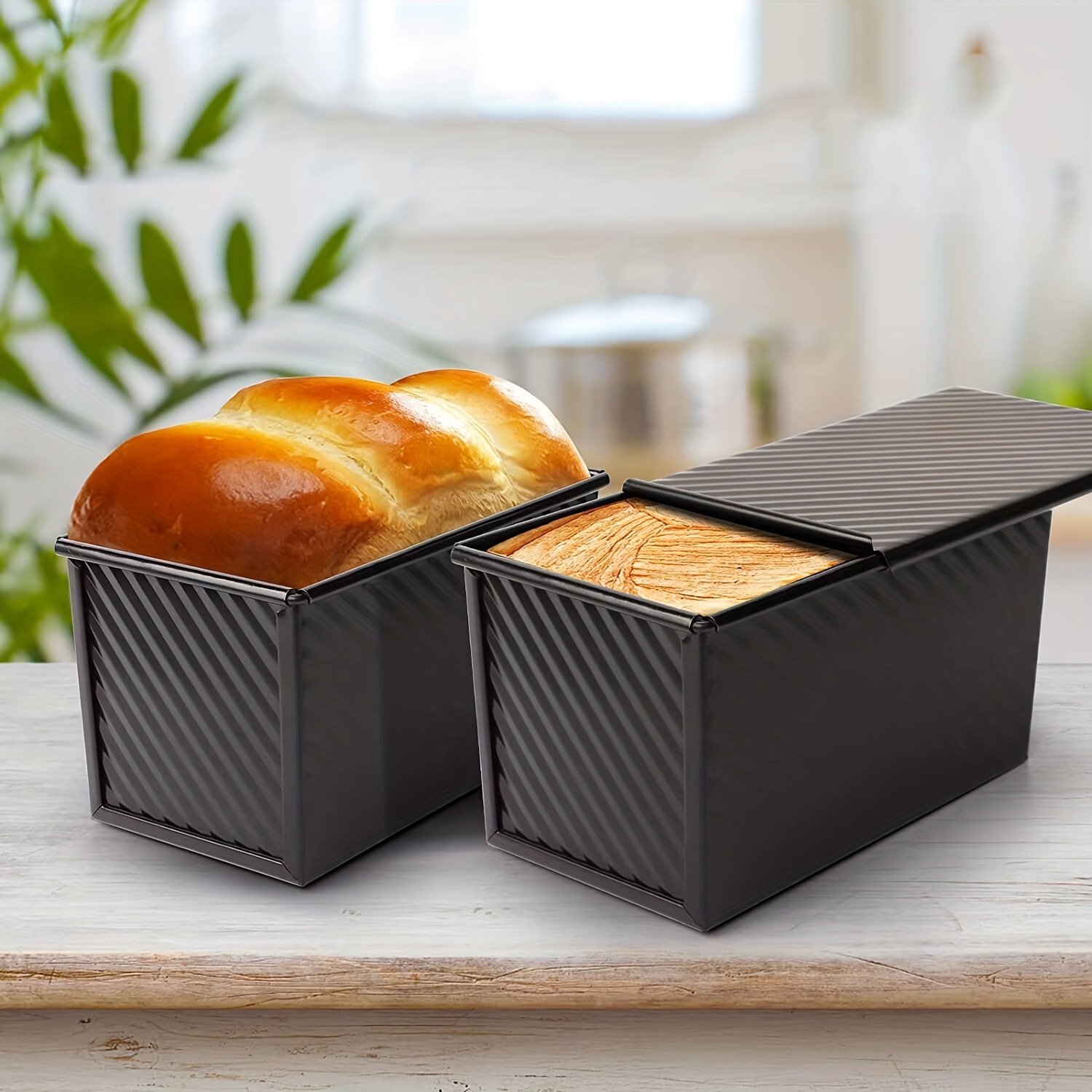Loaf Pan, Baking Bread Pan With Lid, Non-stick Bakeware, Oven Accessories,  Baking Tools, Kitchen Gadgets, Kitchen Accessories, Home Kitchen Items -  Temu