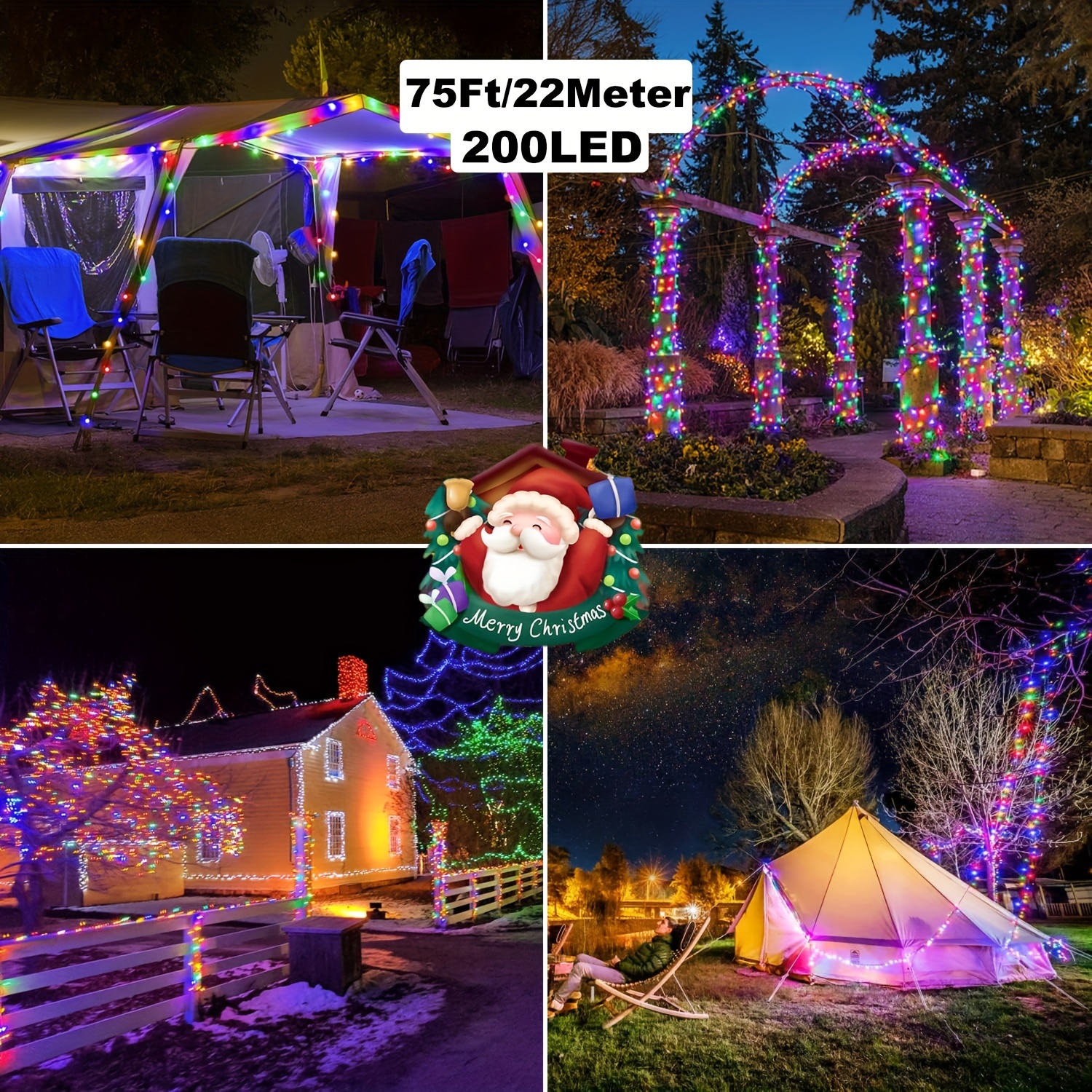 192 Leds Solar Christmas Light Waterproof Fishing Net String - Temu Canada