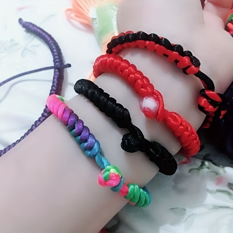 18m 708inch Chinese Knot Rope Line 7 Handwoven Rope Red String Bracelet