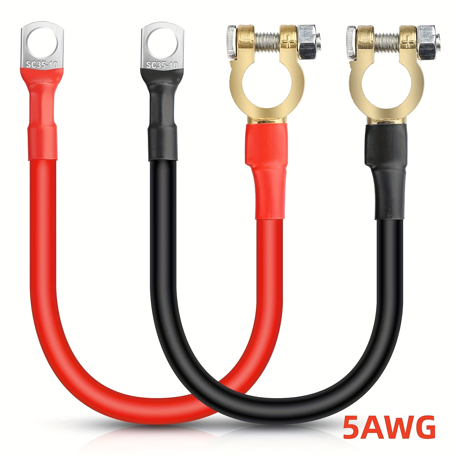 2 battery inverter cables /3awg cable battery terminal - Temu