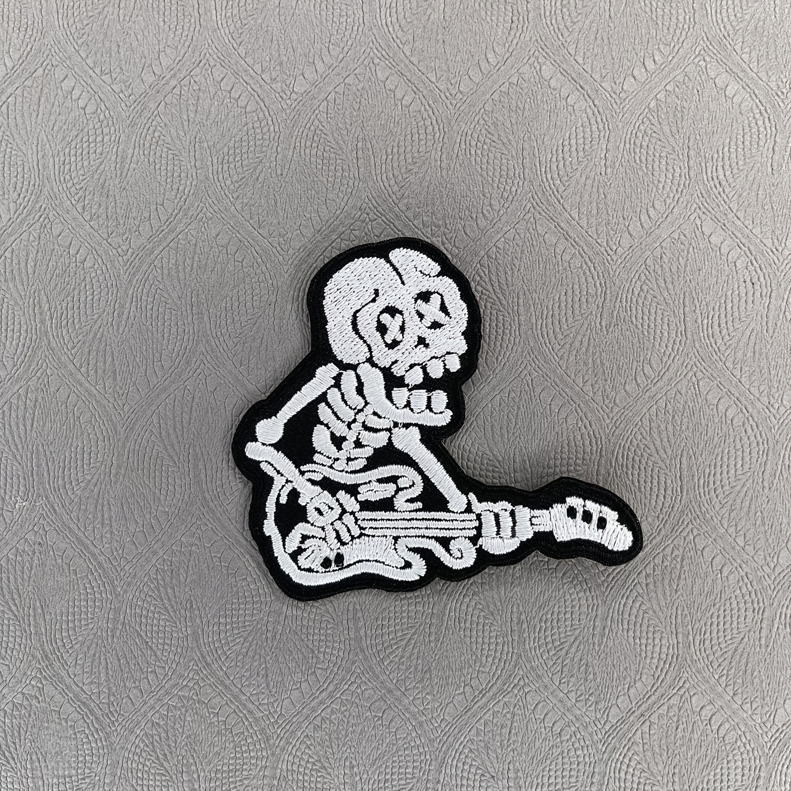Heavy Industry Skull Guitar Crow Embroidery Sticker