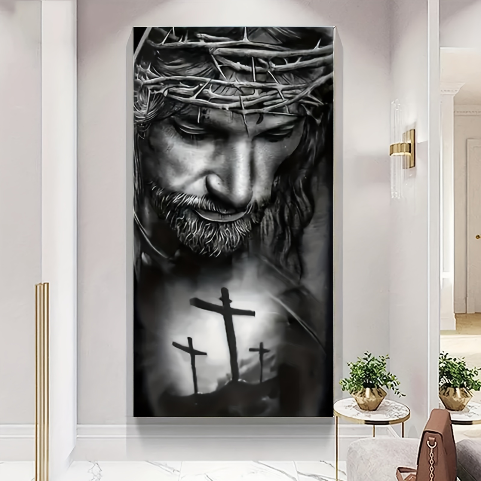 Diy 5d Jesus Diamond Painting By Numbers Kits For Adults,crystal