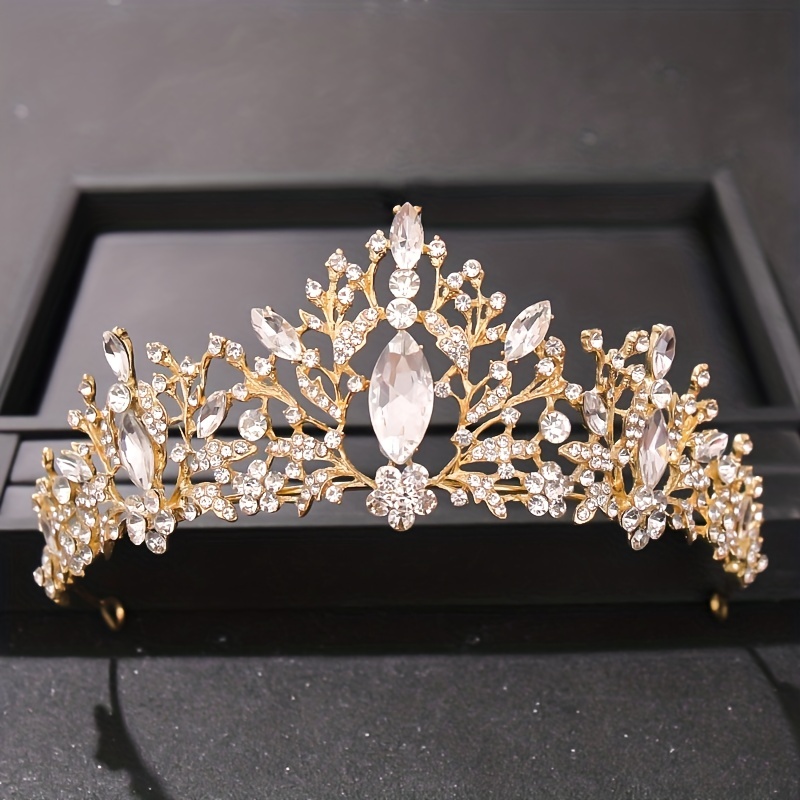 Sparkling Rhinestone Bridal Crowns: Elegant Wedding Hair Accessories For  Women AL7805 From Allloves, $33.58