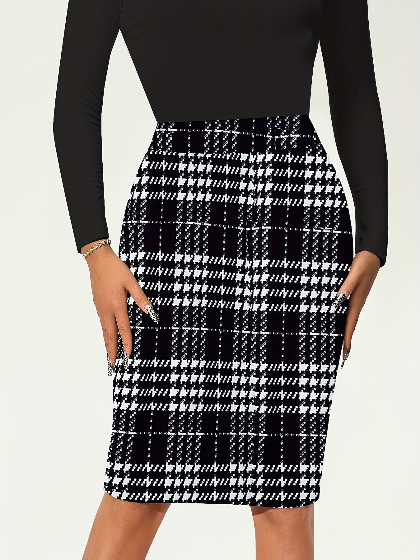 Fashion Bodycon Fashion Pencil Skirt For Ladies - Black