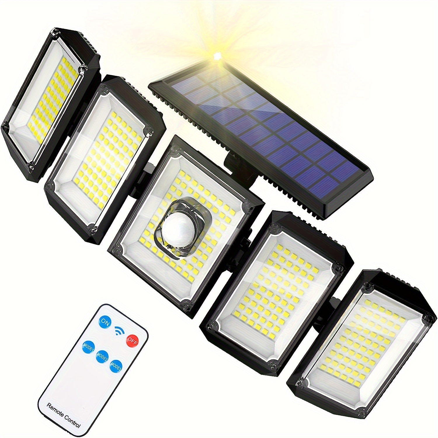 Test de 4 lampes solaires à LED et détection de mouvement 