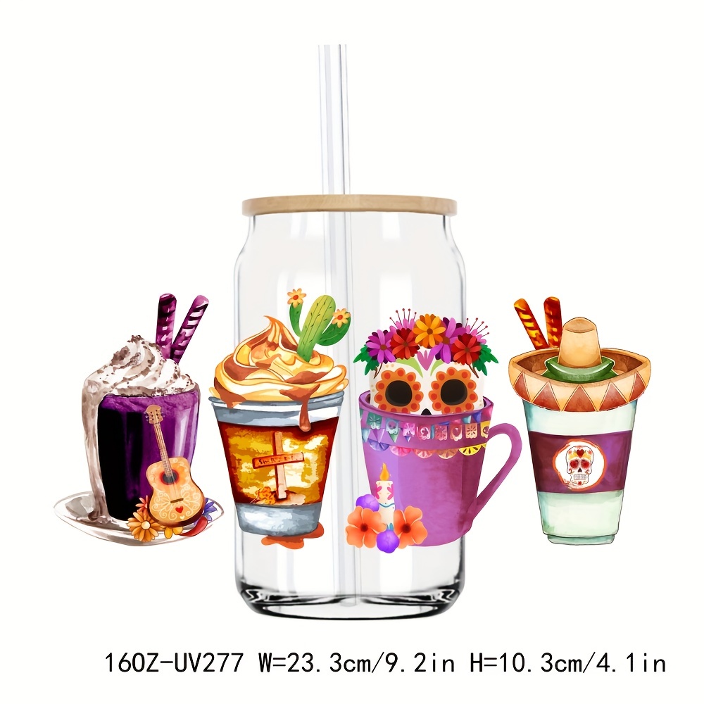 1pc Sunflower Transfer Sticker, UV DTF Cup Wrap For 16OZ Libbey Glass Cups,  In A World Where You Can Be Anything