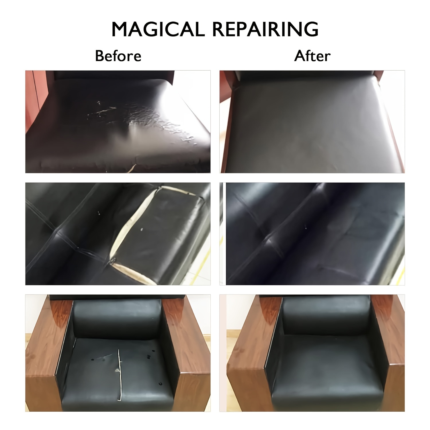 Artificial Leather Repair Tape, Self Adhesive Artificial Leather Repair  Patch For Sofas Couch Furniture Car Seat, Artificial Leather Rip Repair Kit