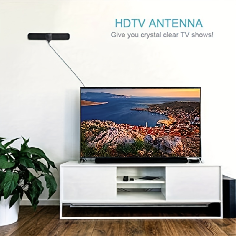 Antena Tv Mejorada 80 Millas / Antena Digital Hd Hdtv Interior 1080p 4k  Largo Alcance - Hogar Inteligente - Temu