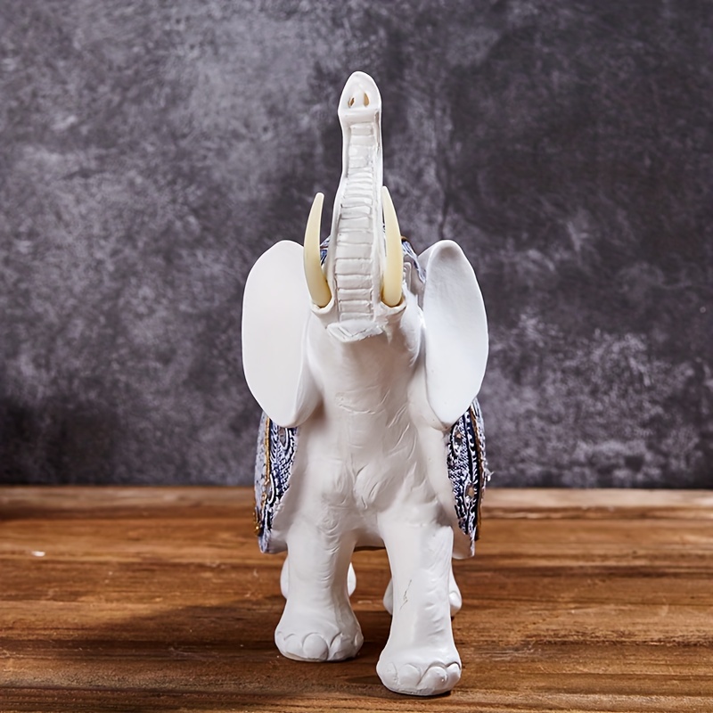 White Elephant Statue Feng Shui Decorative Elephant - Temu