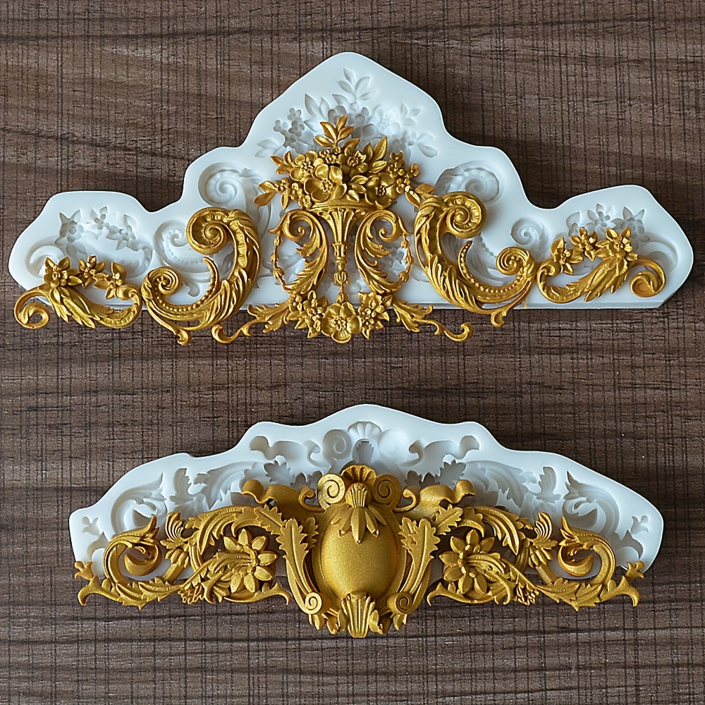 

1pc European-style Relief Pattern Silicone Mold, Patterned Lace Relief Lace Sopa Mould, Epoxy Resin Dispensing Mold.