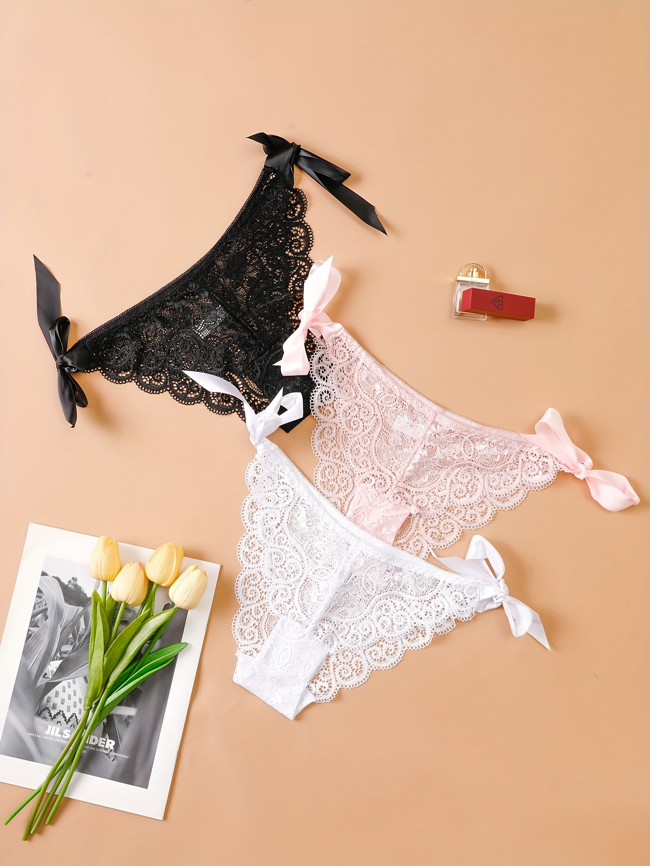 Floral Lace Mesh Thongs Breathable Comfy Semi sheer Panties - Temu