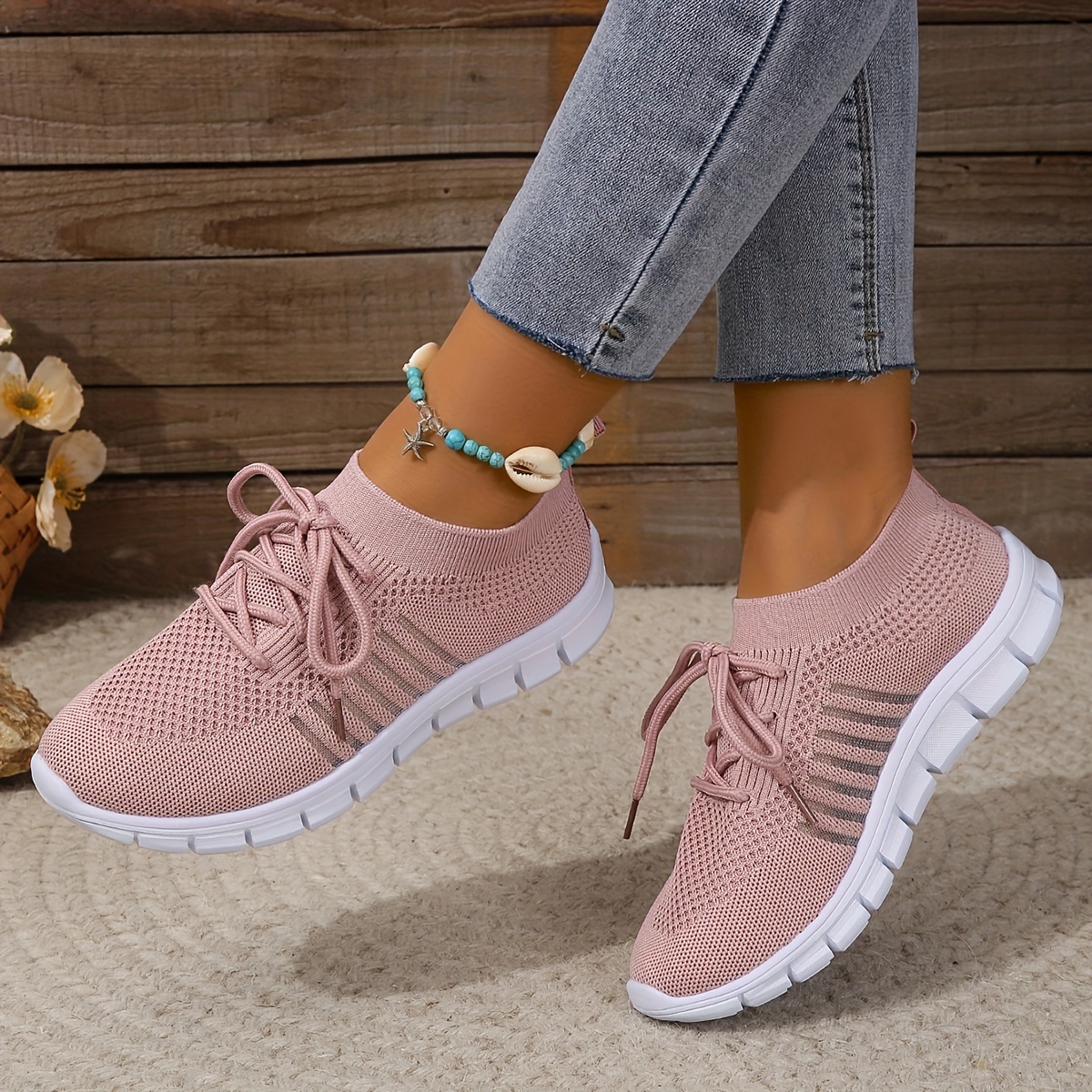 TOWED22 Womens Tennis Running Shoes Walking Shoes Lightweight Casual  Sneakers for Travel Gym Work(Pink,8.5)