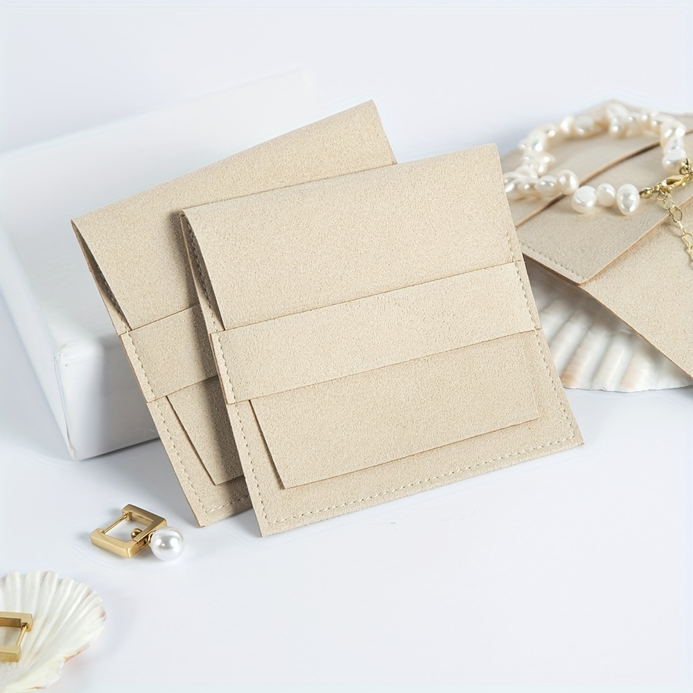 10 кожаных мешочков для украшений из замши, элегантные пылезащитные сумки для колец, серег, браслетов, свадебных аксессуаров, детали 7