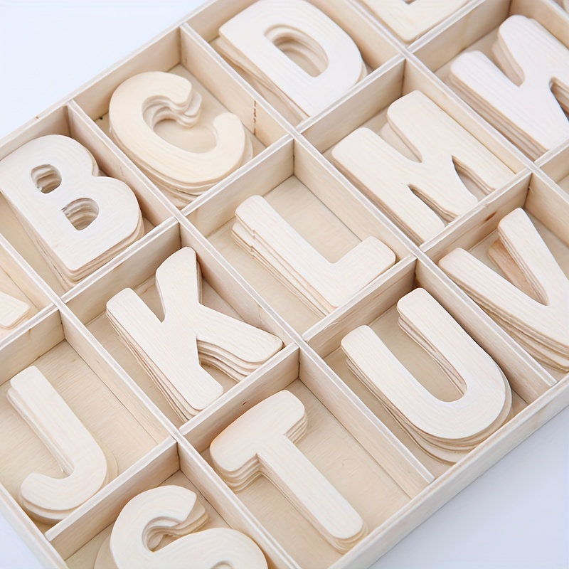 Wood Alphabet Letters Wooden Numbers Craft Letters Large - Temu