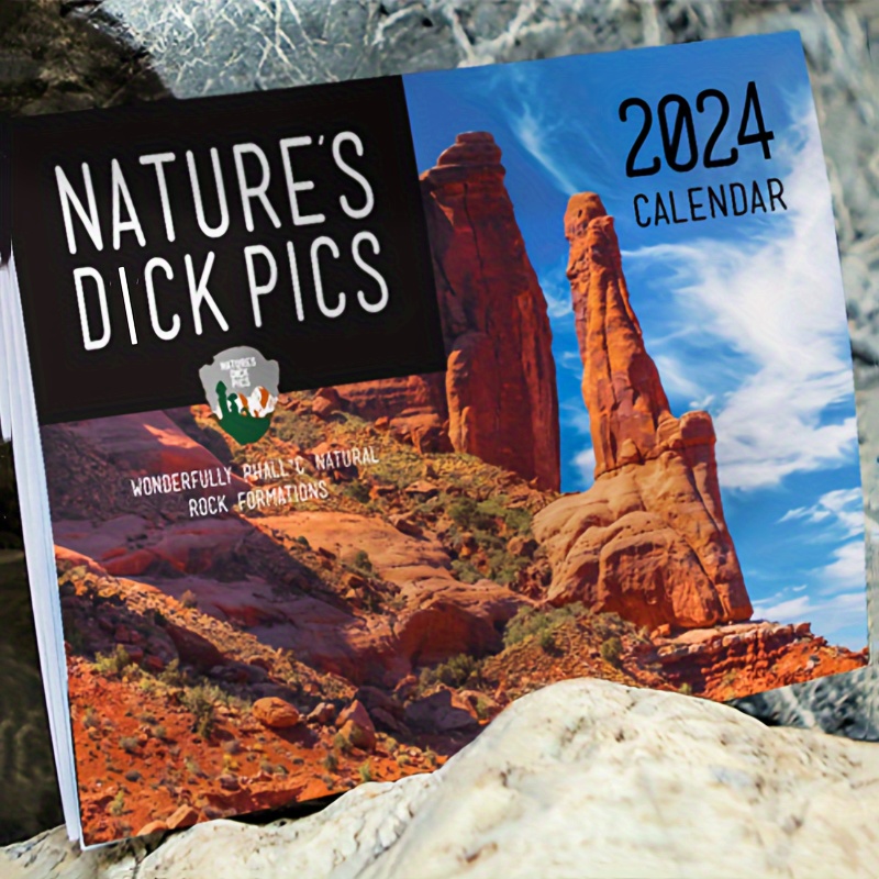 1PC Calendario Dick Mountain 2024, Tema Divertente Paesaggio Naturale,  Calendario Da Parete Di Pianificazione 2024, Calendario Divertente Di Arte