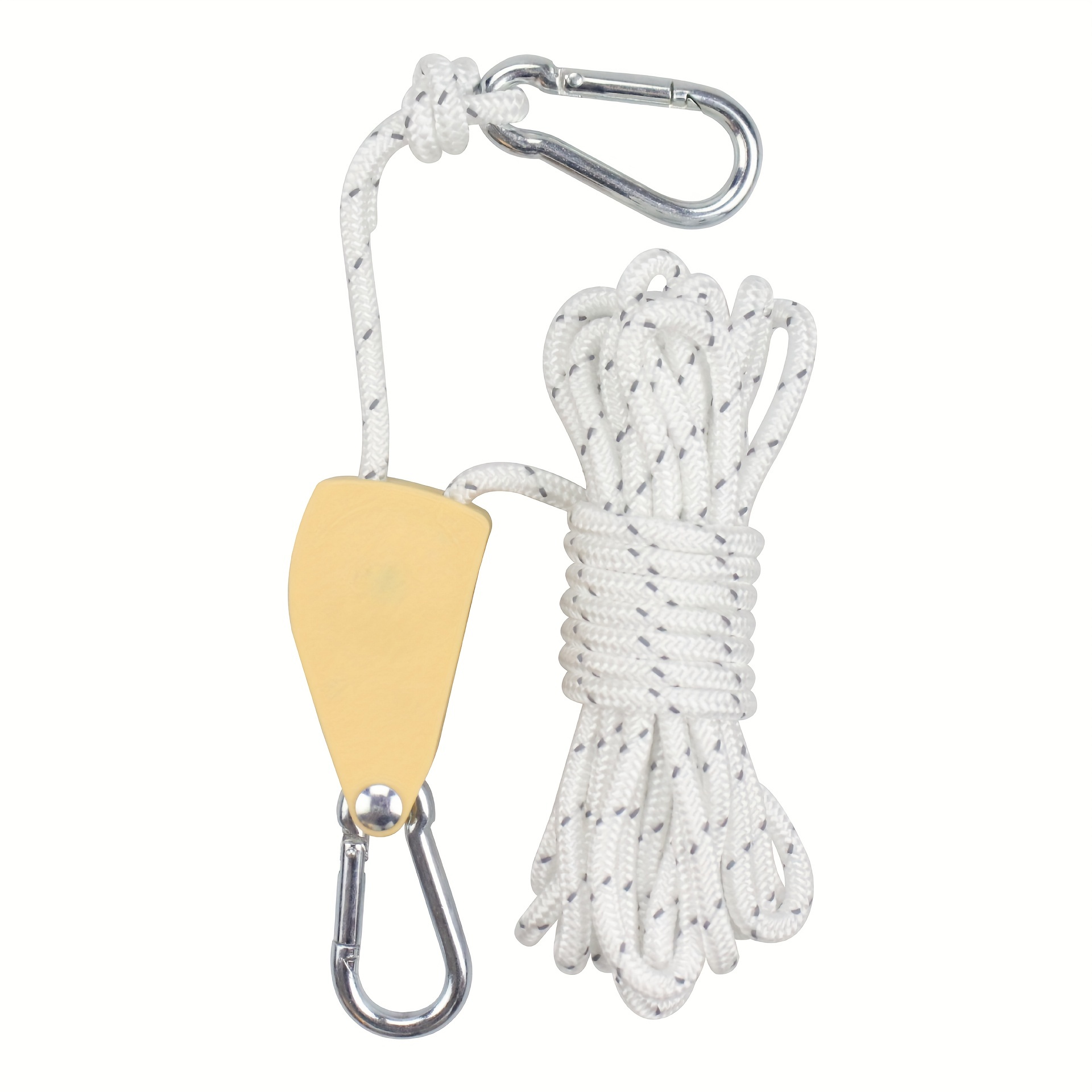 Tent Windproof Rope With Pulley Adjuster For Fixed Canopy, Waterproof Rope  Buckle, Sunshade Reflective Pull Rope, Lamp Lanyard
