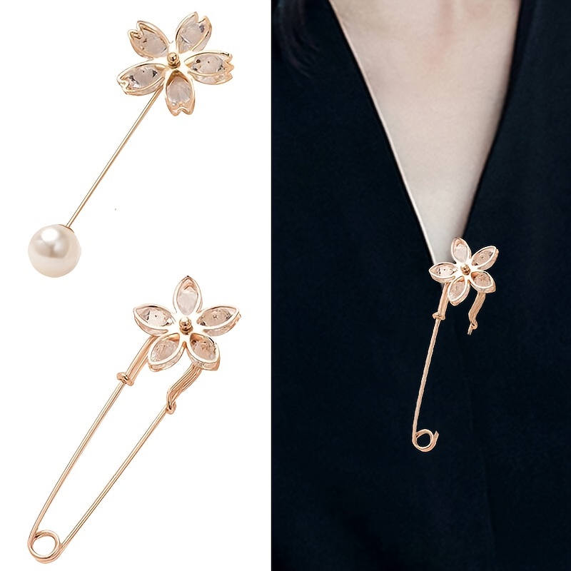 Elegant Golden Maple Leaf Pearl Brooches For Women Sweater Shawl Pins Clips  Party Accessory Jewelry Corsage Brooch, Brooch Pins