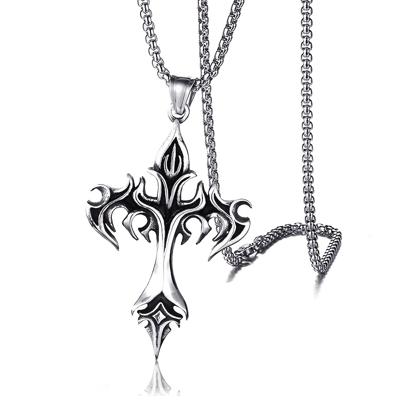 Metal Chains Crosses Necklace  Emo jewelry, Edgy jewelry, Punk jewelry