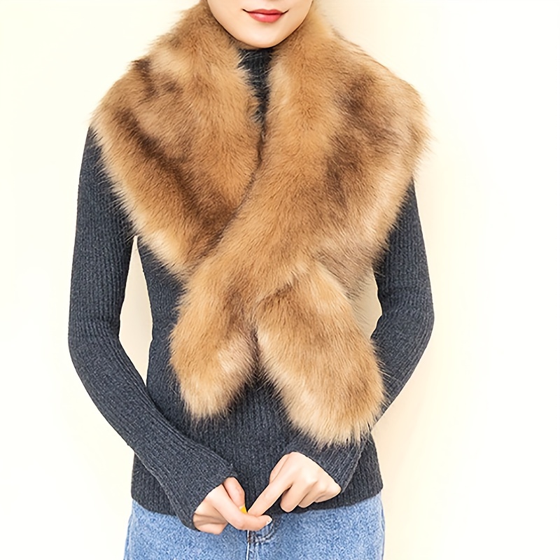 Elegant Soft Faux Fur Collar Scarf Stylish Imitation Fox, 40% OFF