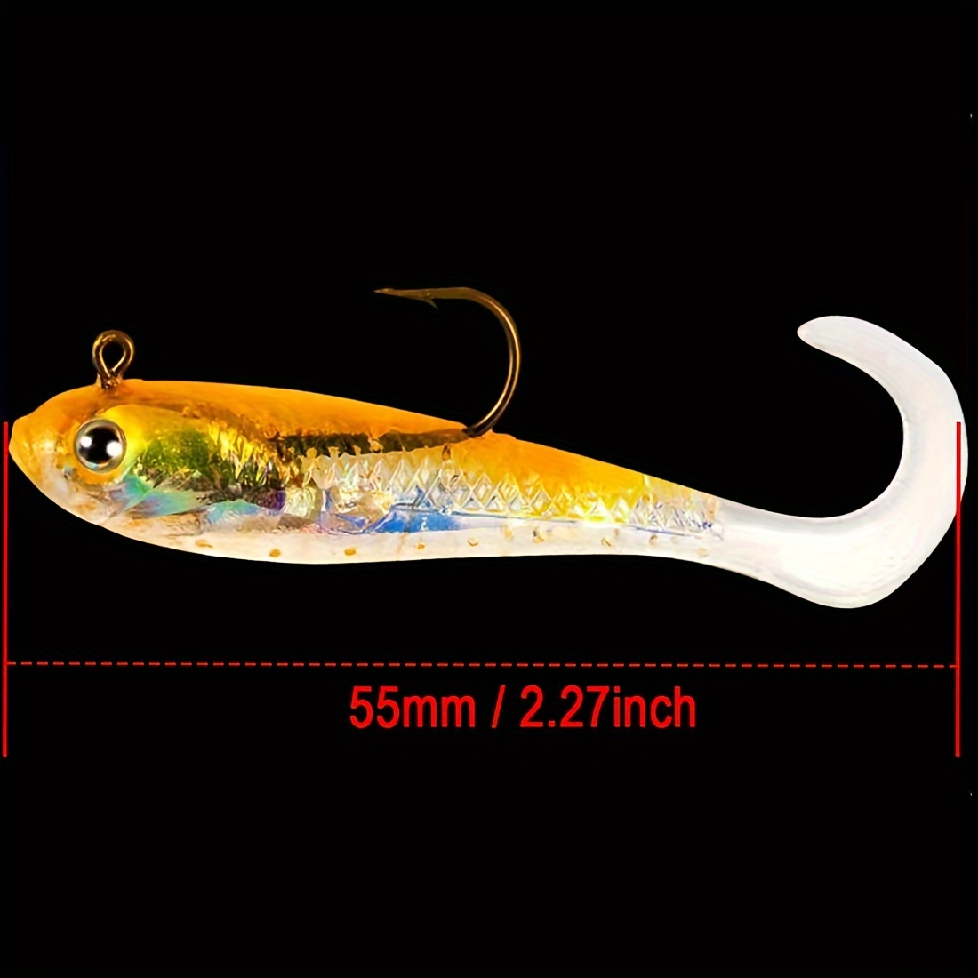 9km Tail Minnow Elastic Fishing Lure Hook Bass Trout - Temu Canada
