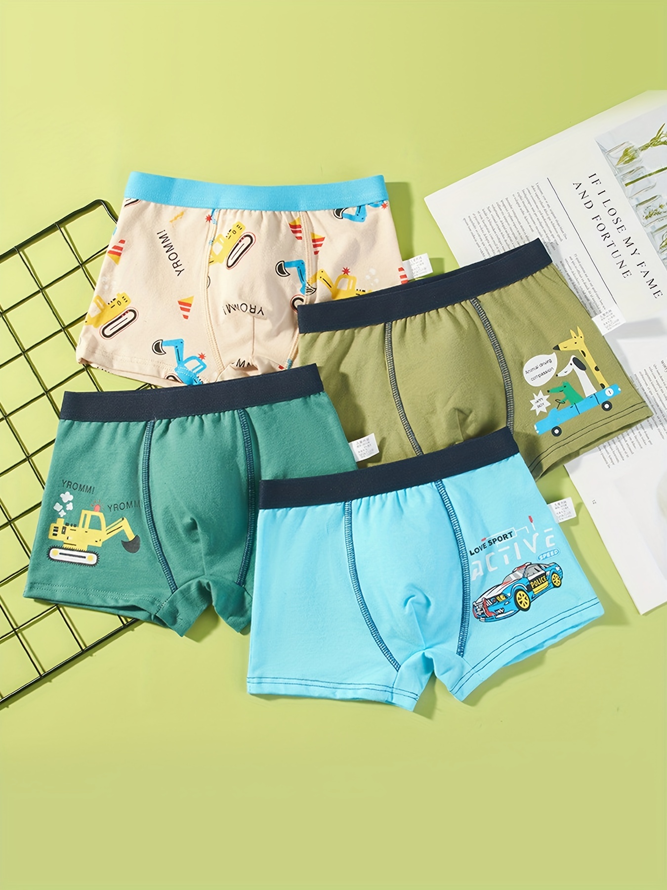  Toddler Undies Boys Cotton Brief Cartoon Cute Panties
