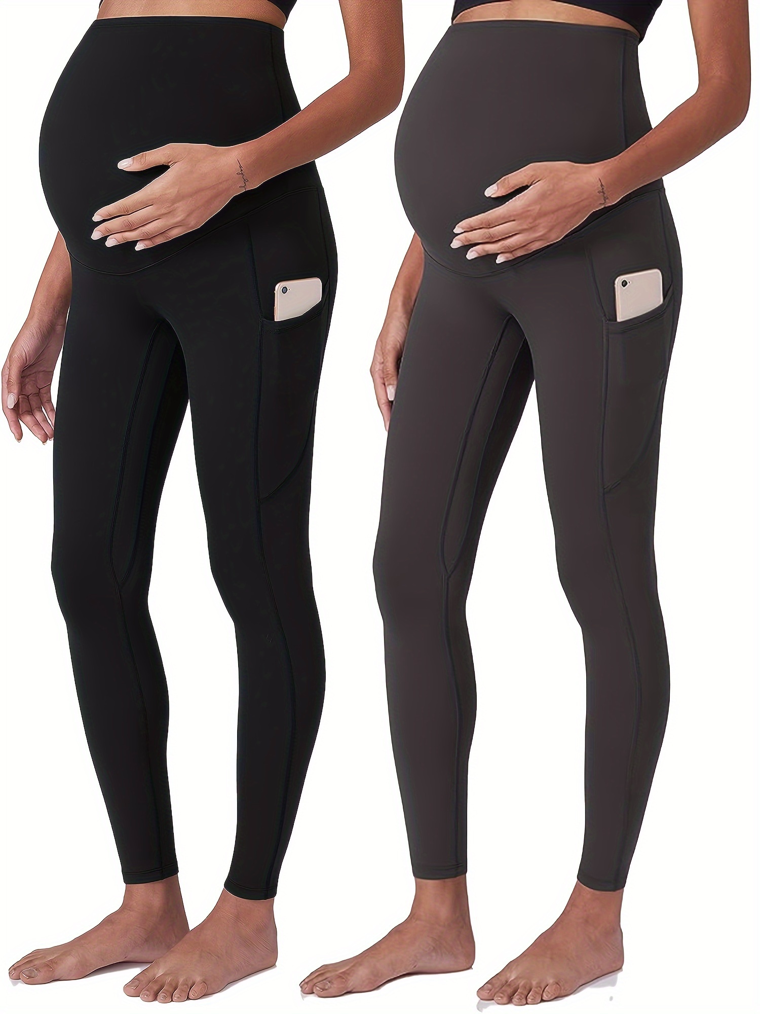 High Waist Women's Maternity Slim Trousers Skinny Yoga - Temu