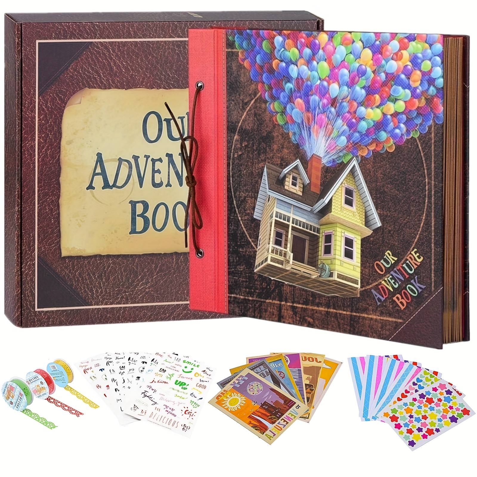 Our Adventure Book Scrapbook 30 60 Pages Upgraded Leather - Temu