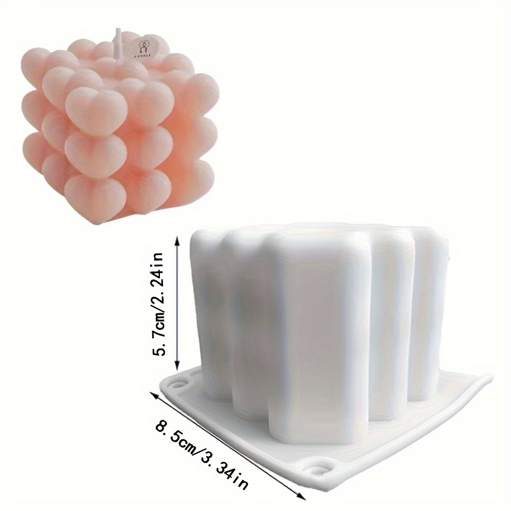 Single Cube Heart shaped Silicone Candle Mold - Temu