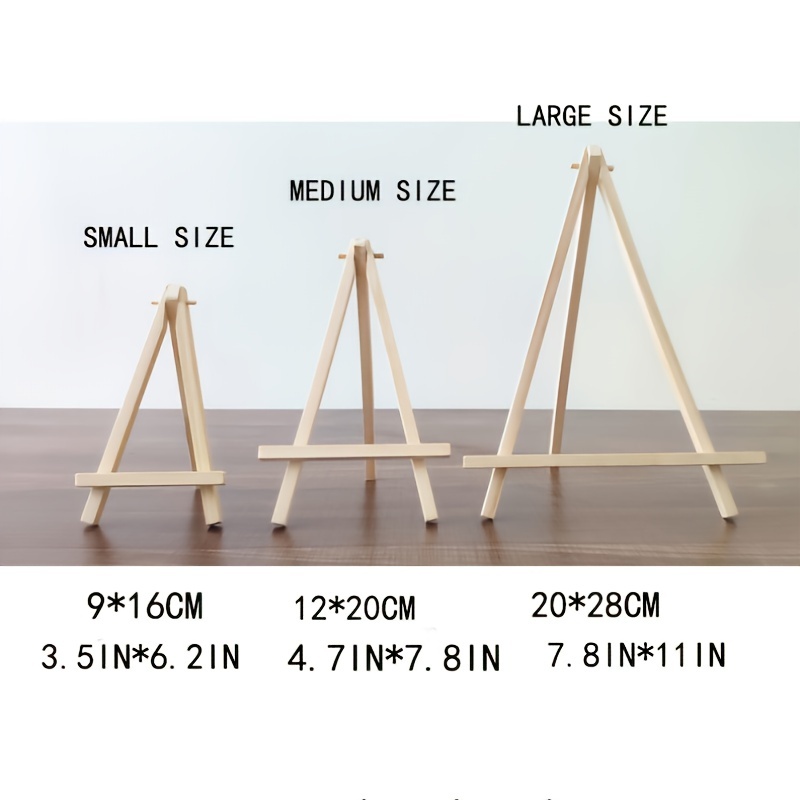 4 By 4 Inch Mini Canvas And 8*16cm Mini Wood Easel Set For Painting