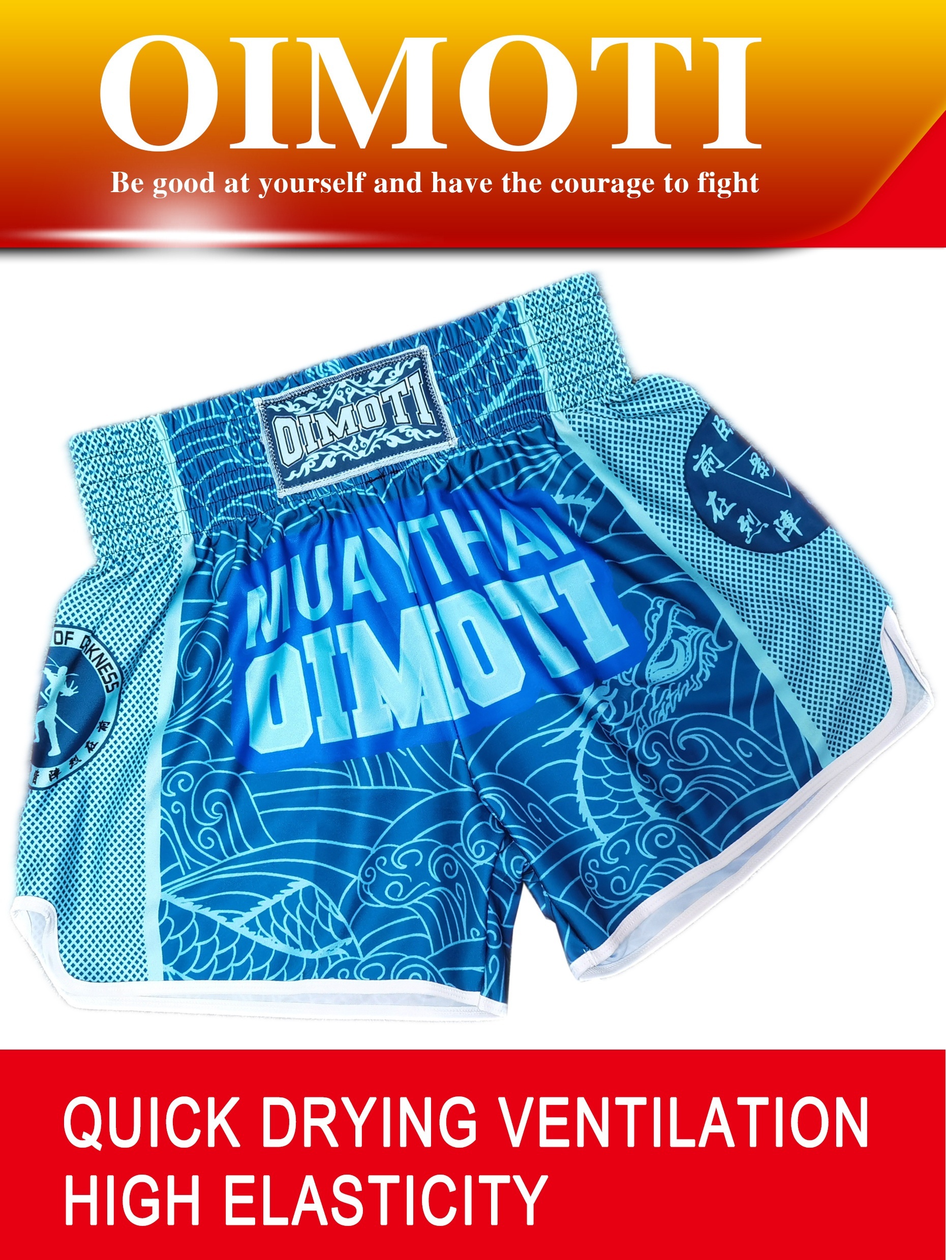 Pantalones cortos de lucha Muay Thai para hombre, cintura fruncida,  elásticos, pantalones cortos de boxeo para kickboxing