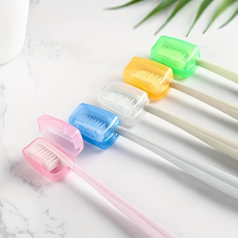 Paquete de 4 fundas para cepillos de dientes, protector de cepillo de  dientes, clips portátiles de plástico para cepillos de dientes, funda de  cabeza